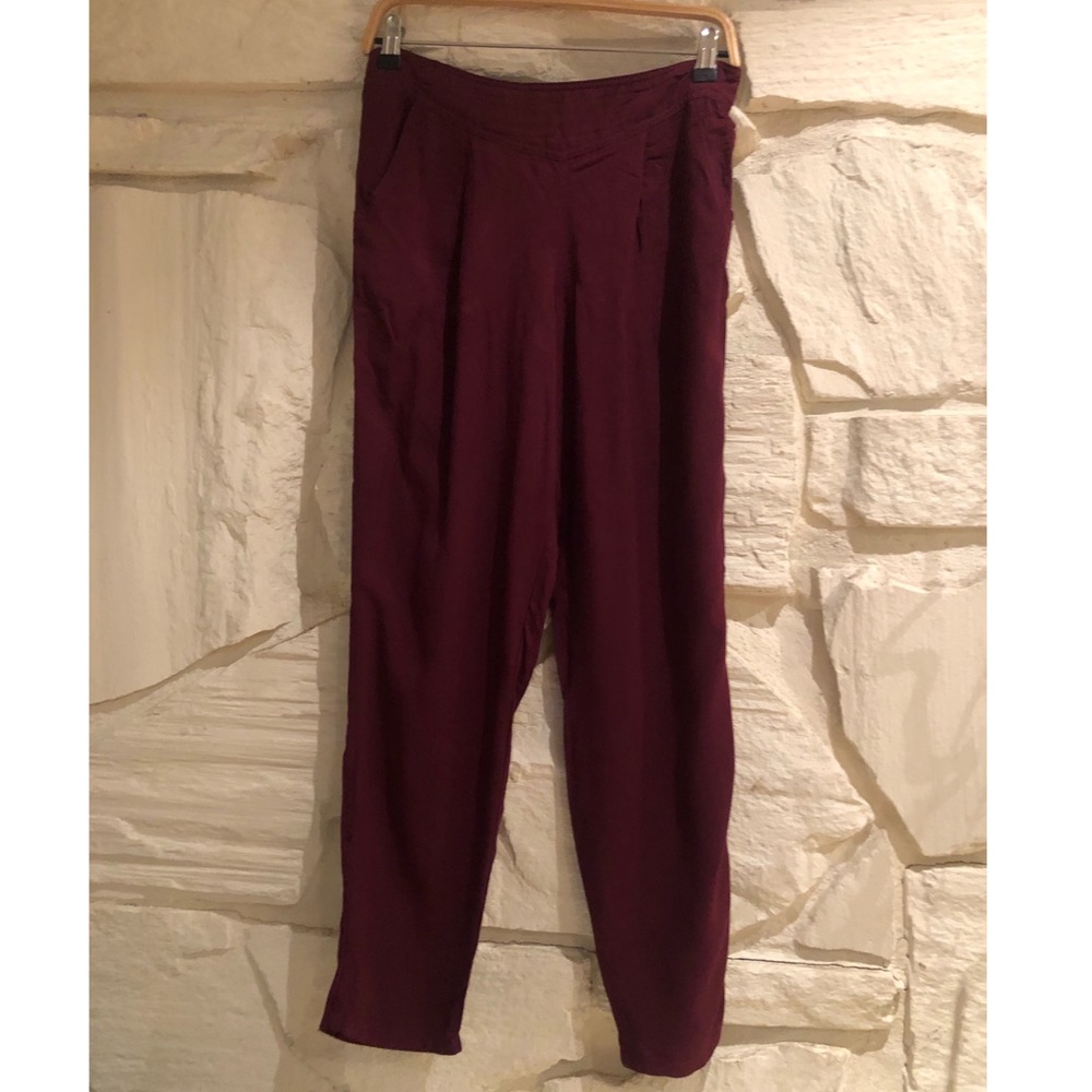 Free People Maroon Cloth Pants